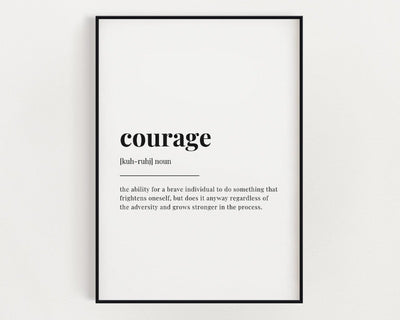 Courage Definition Print.