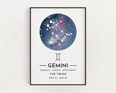 Zodiac Print - Gemini.