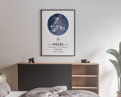 Zodiac Print - Pisces.