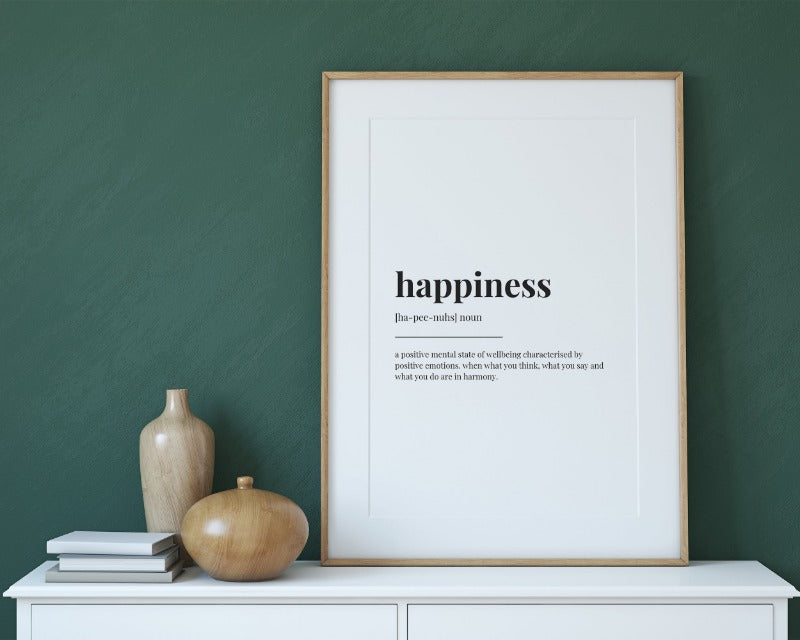 Happiness Definition Print.