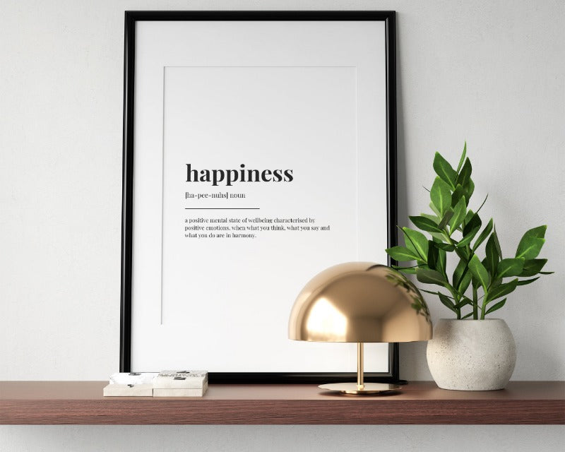 Happiness Definition Print.