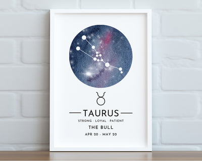 Zodiac Print - Taurus.