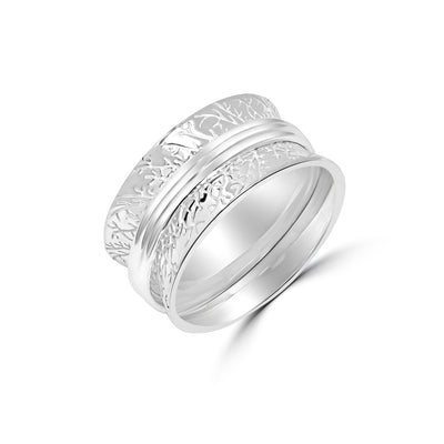 Anxiety Rings Silver Courage Mindful Ring by Sinead Hegarty & Tranquillity perfect for stress relief and anxiety relief