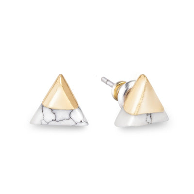 18ct Gold Plated Triangle Studs.