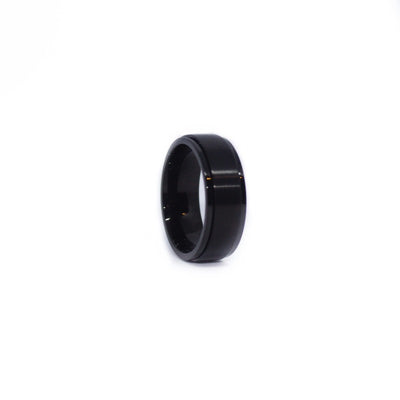 Men's Black Mindful Spinner Ring.