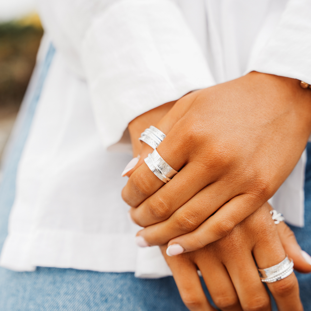 Anxiety Rings Mantra Mindful Ring by Sinead Hegarty & Tranquillity perfect for stress relief and anxiety relief