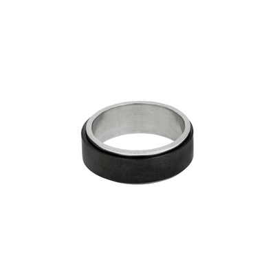 Men's Black & Silver Mindful Ring.