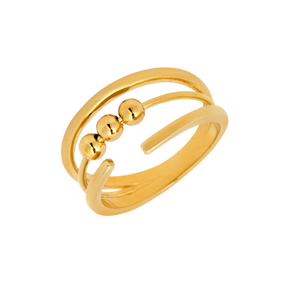 Anxiety Rings Gold Patience Mindful Ring by Sinead Hegarty & Tranquillity perfect for stress relief and anxiety relief