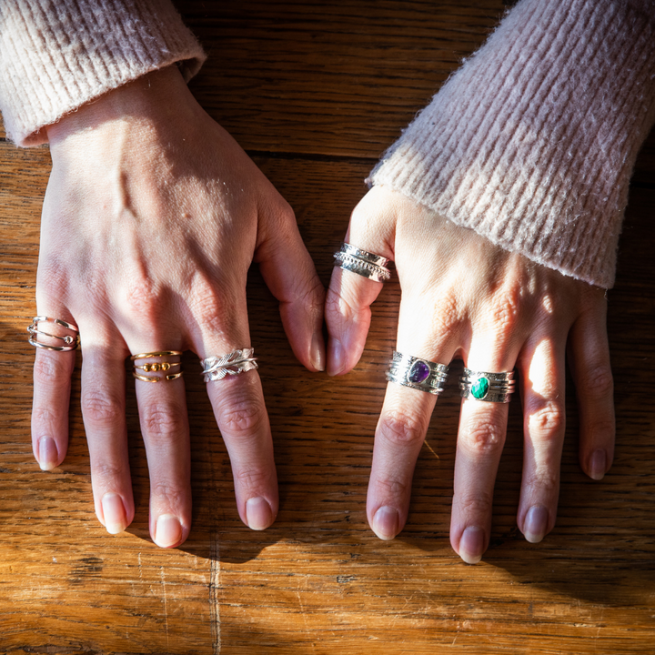 Anxiety Rings Silver Spirit Mindful Ring by Sinead Hegarty & Tranquillity perfect for stress relief and anxiety relief