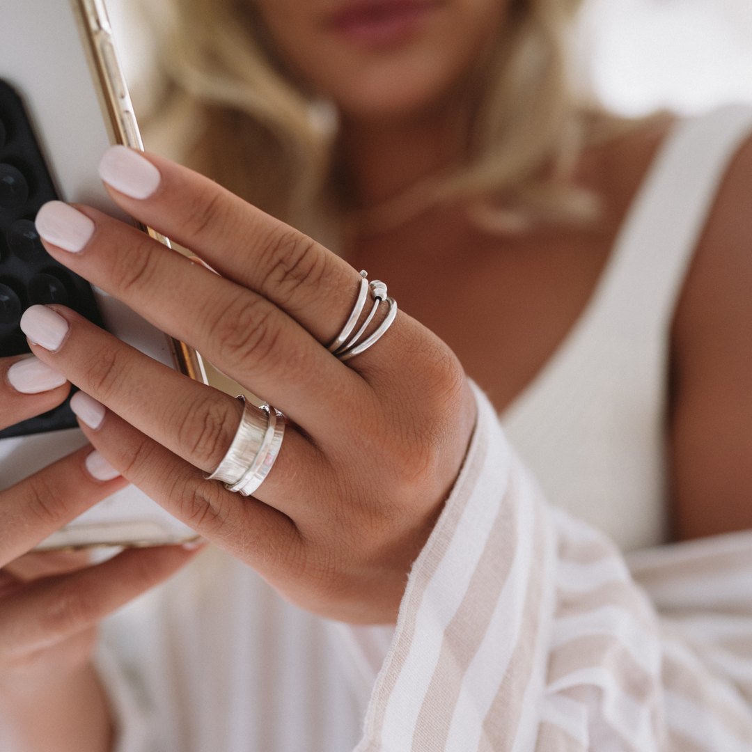 Anxiety Rings Mantra Mindful Ring by Sinead Hegarty & Tranquillity perfect for stress relief and anxiety relief