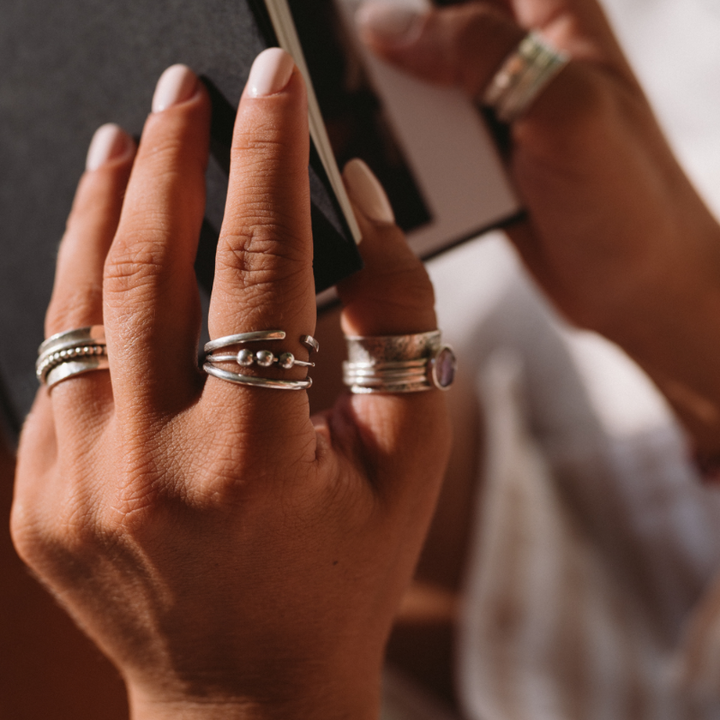 Anxiety Rings  Brave Amethyst Mindful Ring by Sinead Hegarty & Tranquillity perfect for stress relief and anxiety relief