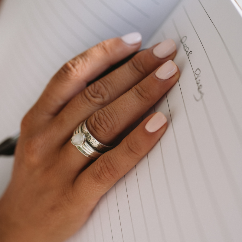 Anxiety Rings  Brave Moonstone Mindful Ring by Sinead Hegarty & Tranquillity perfect for stress relief and anxiety relief