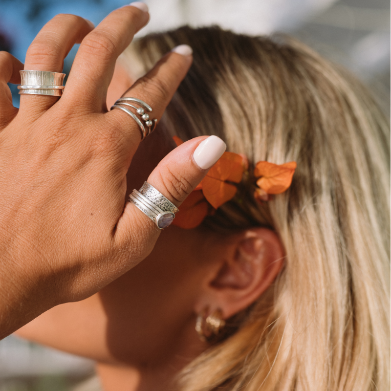 Anxiety Rings  Brave Amethyst Mindful Ring by Sinead Hegarty & Tranquillity perfect for stress relief and anxiety relief