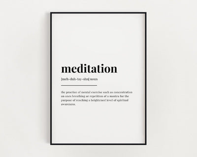 Meditation Definition Print.