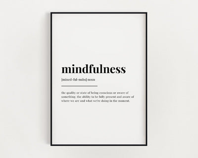 Mindfulness Definition Print.