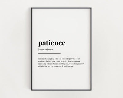 Patience Definition Print.