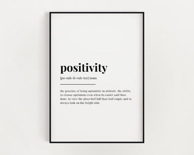 Positivity Definition Print.